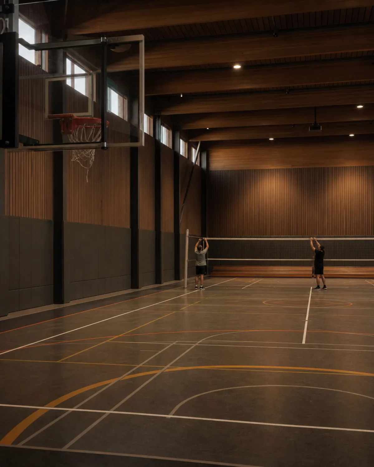 Joy Arena basketbol ve voleybol alanı